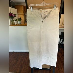 Cream Wide-Leg Pants